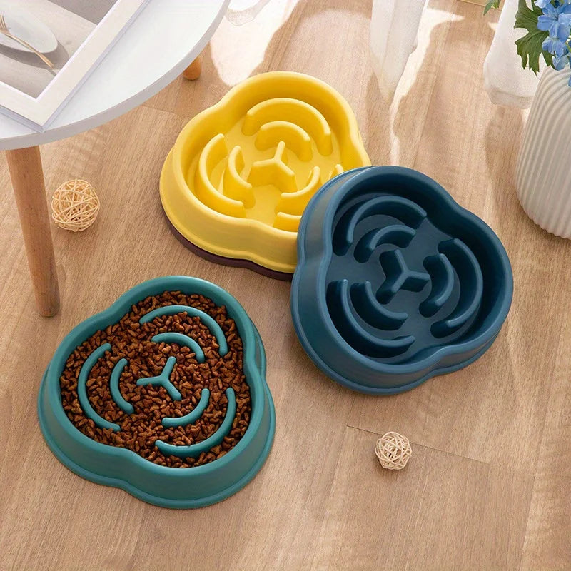 Anti-Choking Slow Feeder Dog Bowl with Anti-Overturn Design