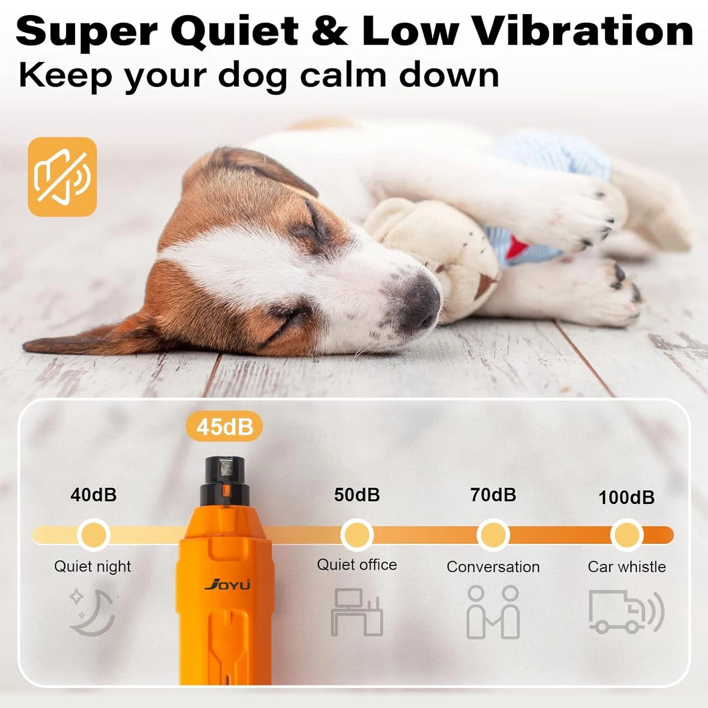 6-Speed Quiet Rechargeable Dog Nail Grinder
