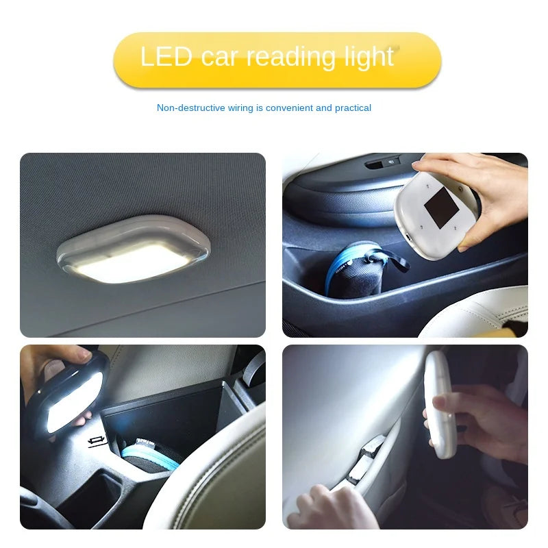 10-LED USB Magnetic Car Reading Light - White