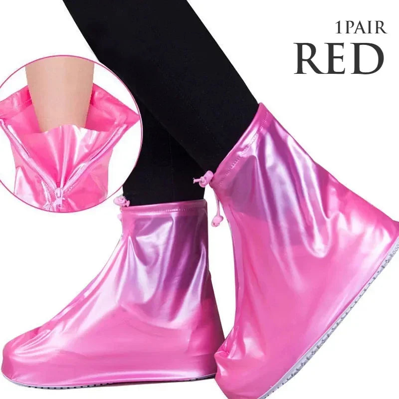 Reusable Waterproof Non-Slip Shoe Covers for Rain and Snow