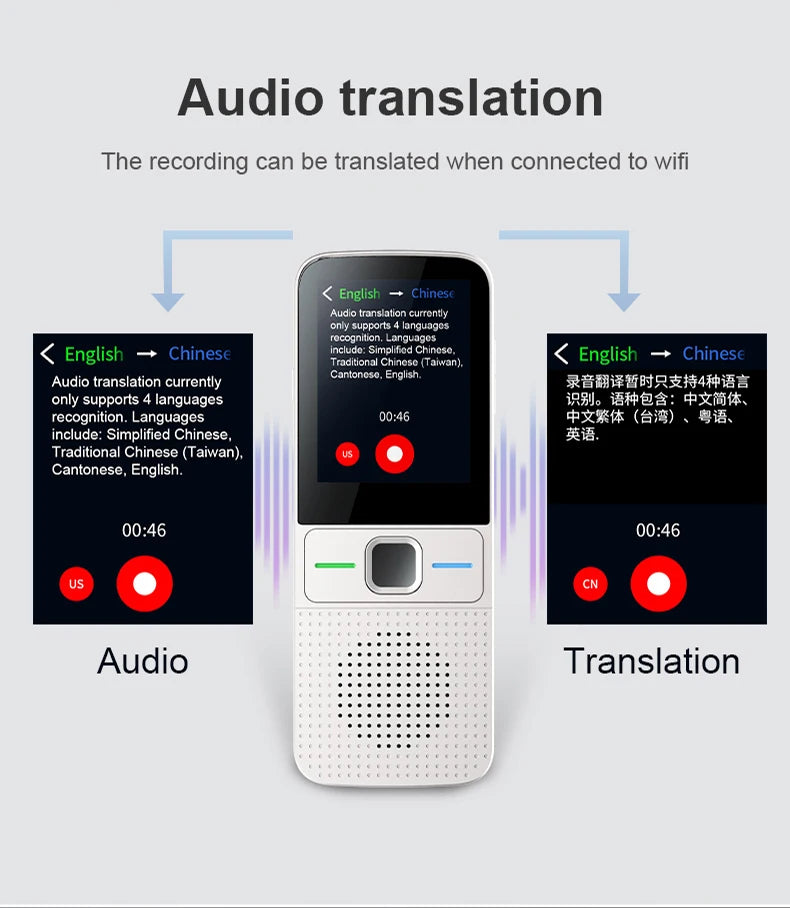 T10 Smart Voice Translator - 137-Language Real-Time AI Device