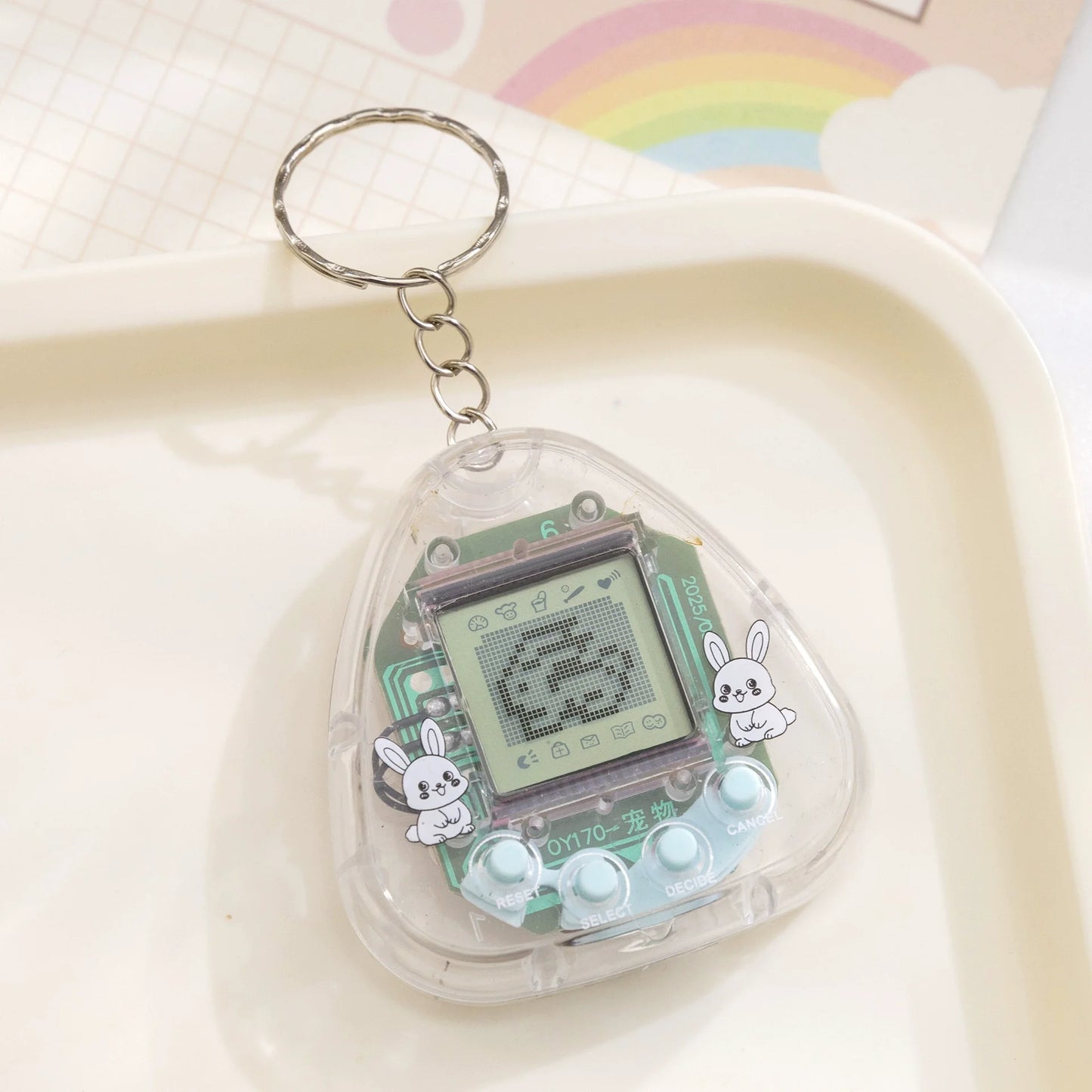 Transparent Virtual Pet Toy - 168-in-1 Nostalgic Digital Game
