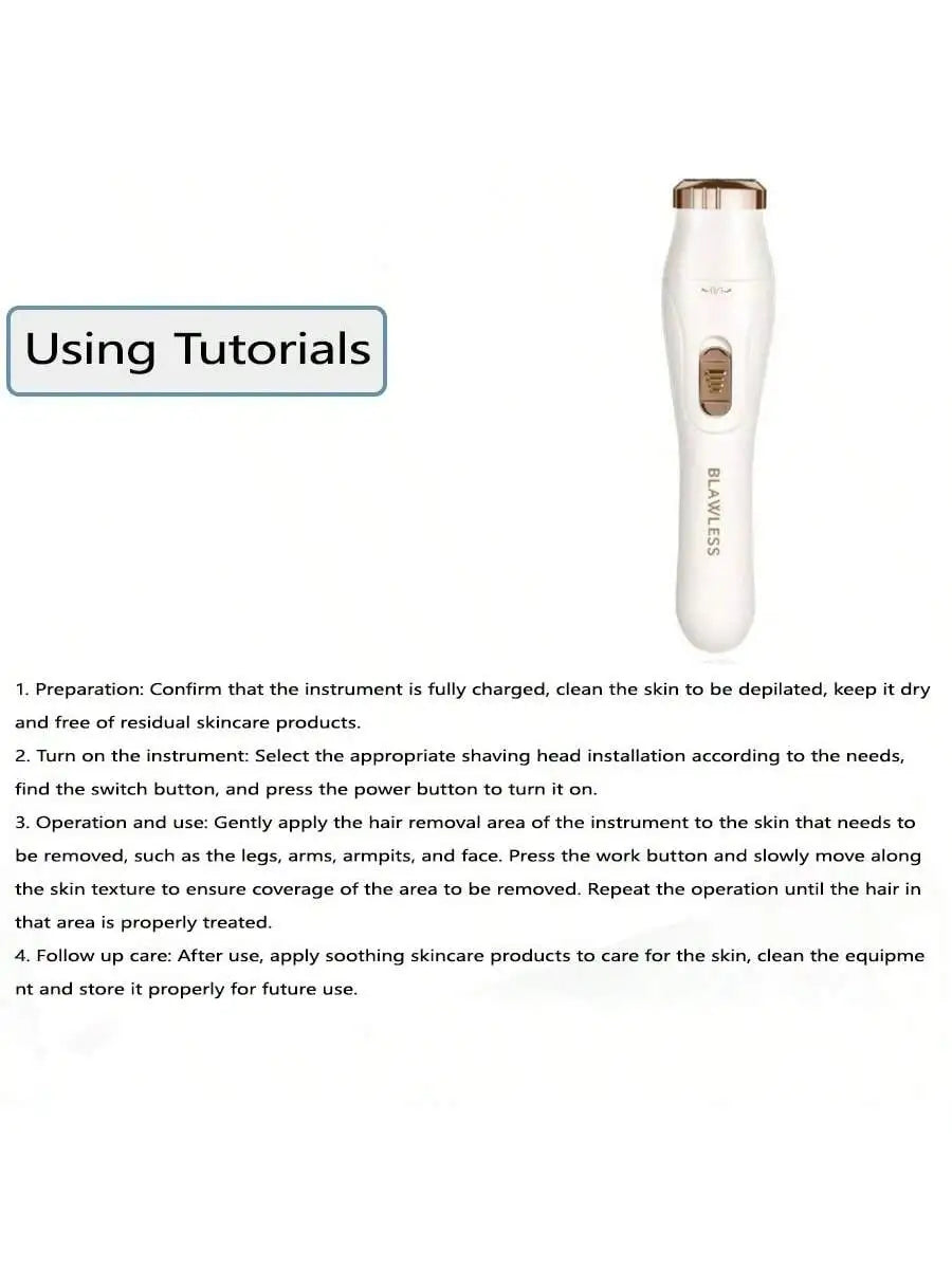Rechargeable Lady Shaver and Bikini Trimmer - White