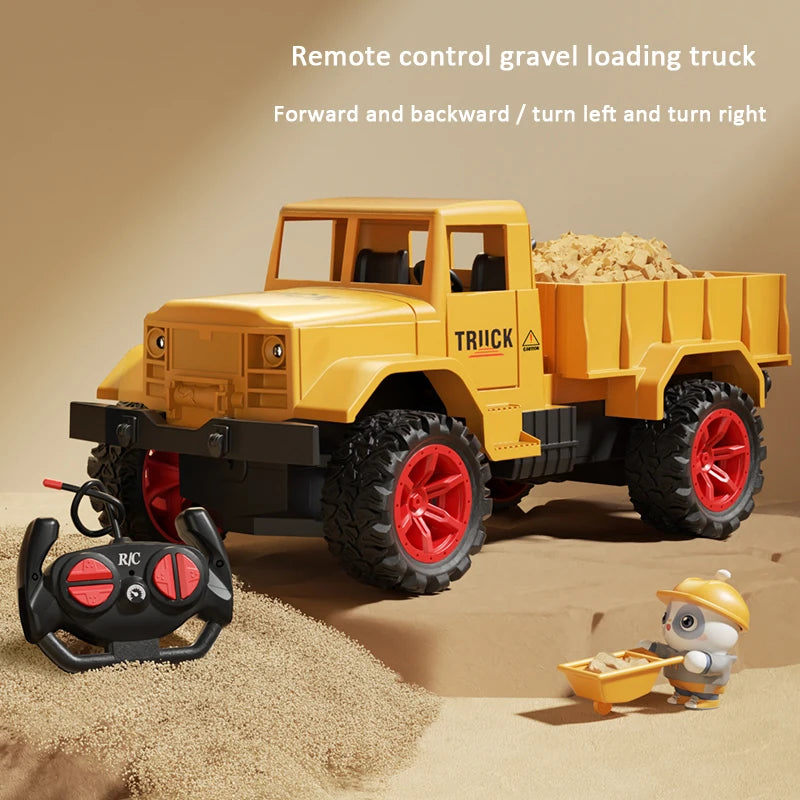 Alloy RC Excavator Toy Car - Lights and Sound Engineering Vehicle