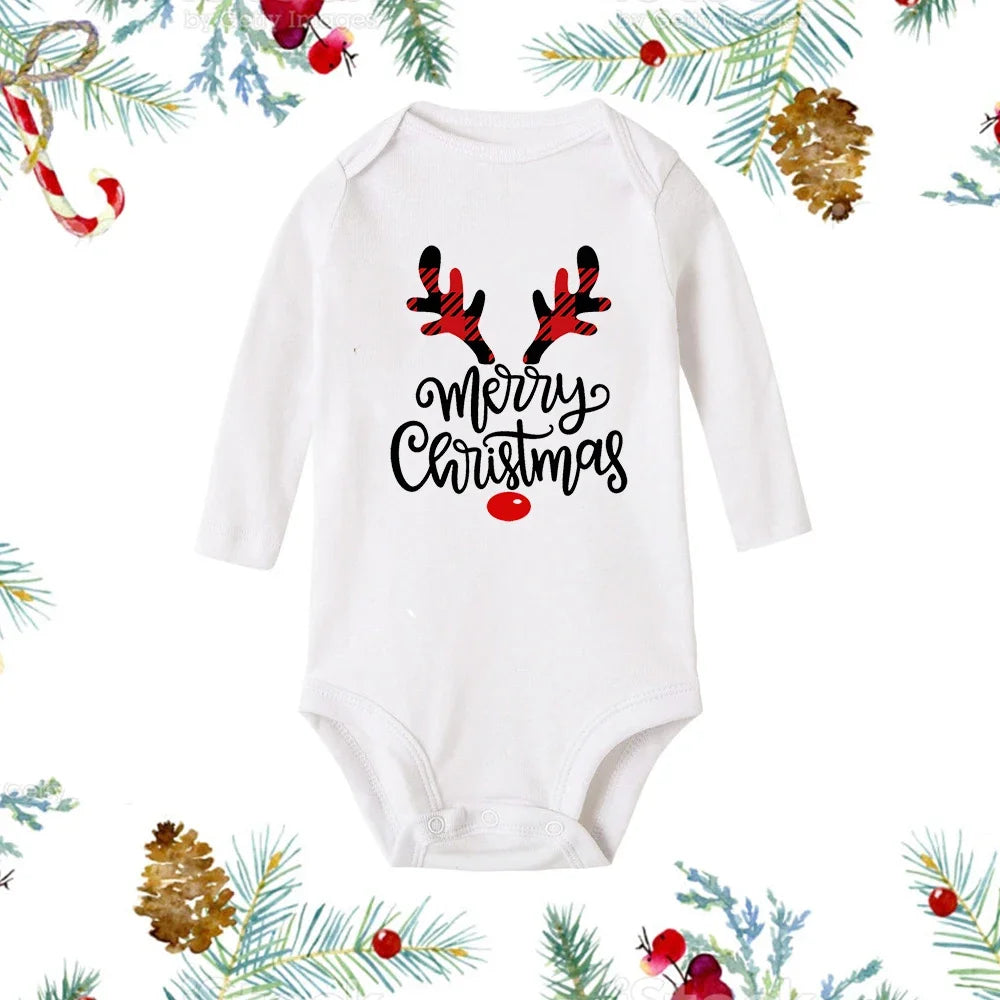 My First Christmas Baby Romper - Snowman Long Sleeve Bodysuit
