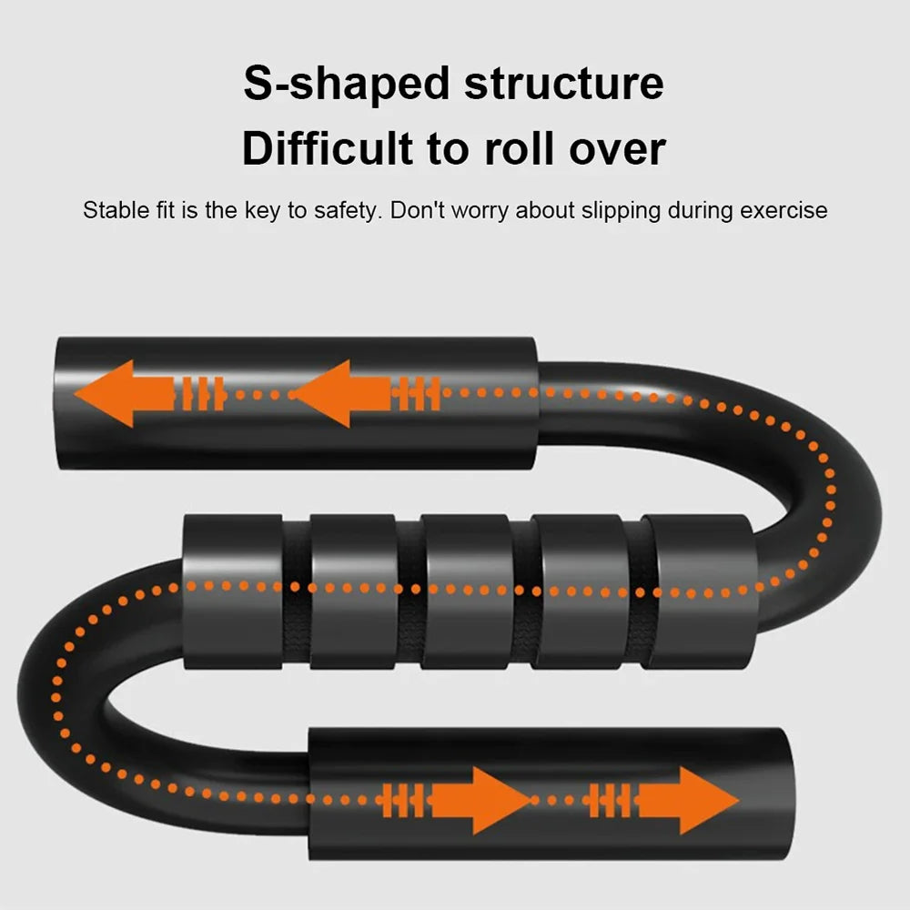 S-Shape Push-Up Handles for Chest and Floor Training