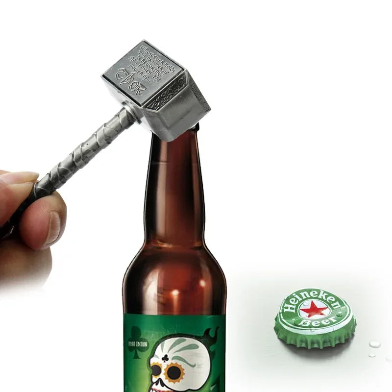 Thor Hammer Metal Bottle Opener Keychain