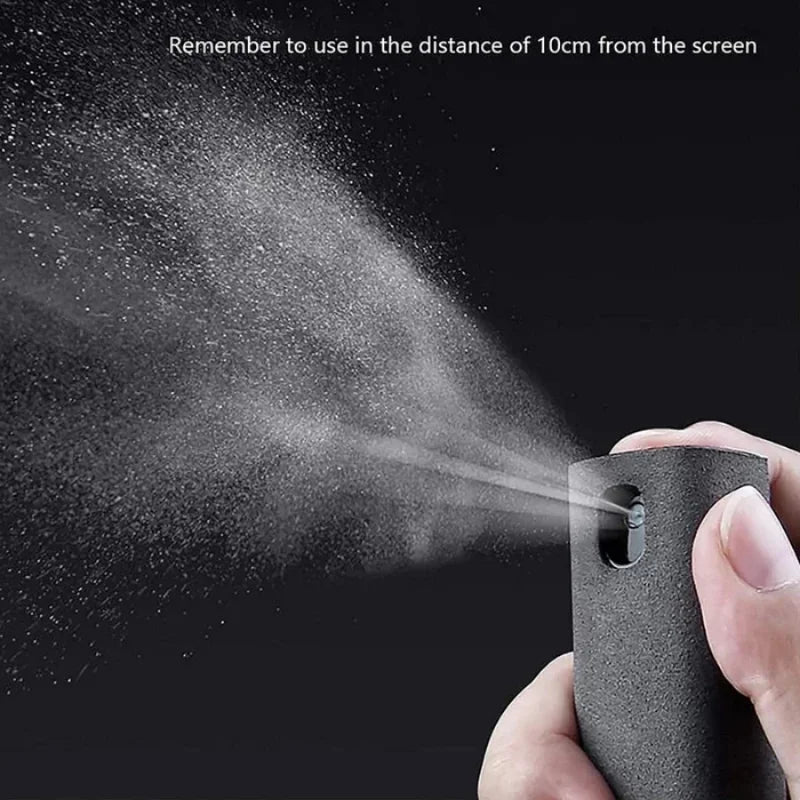 2-in-1 Microfiber Screen Cleaner Spray Bottle and Cloth