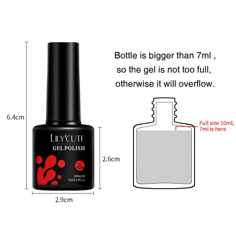 LILYCUTE 7ml Soak-Off UV Gel Nail Polish