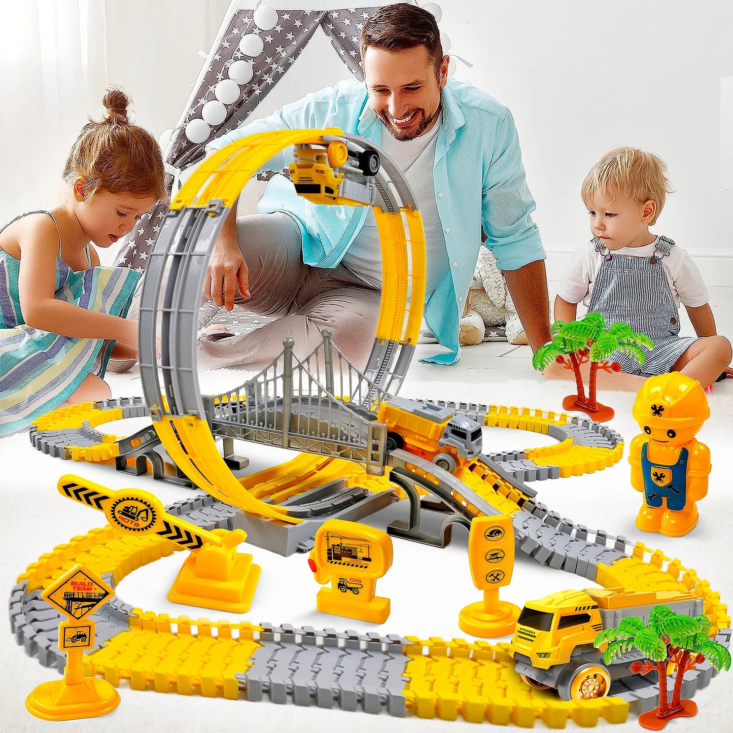 Magic Climbing Track Train Toy - Engineering Car Learning Set