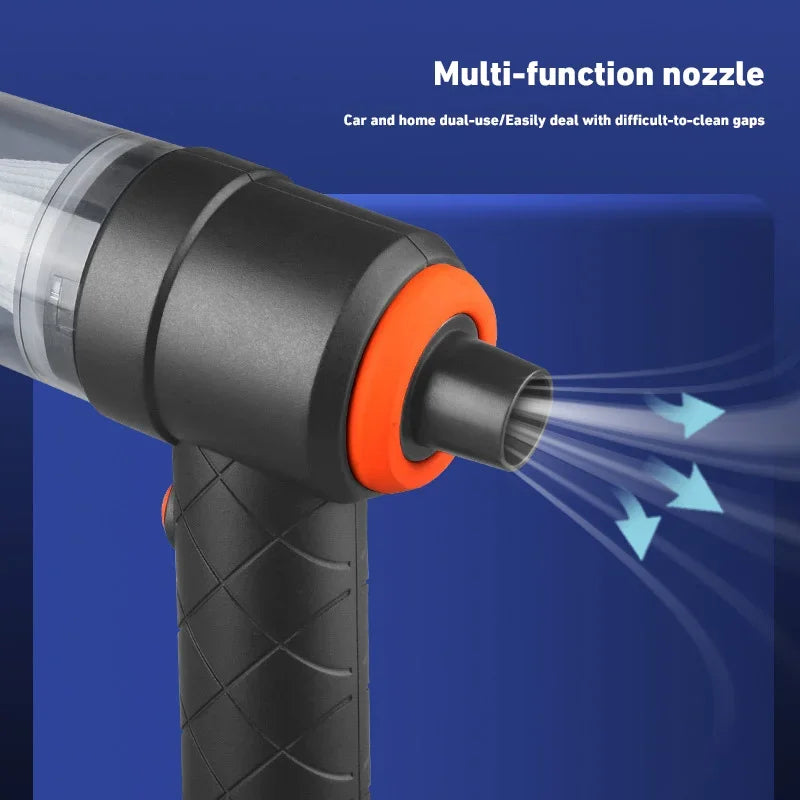 Portable Wireless Car Vacuum Cleaner - 6000PA Black