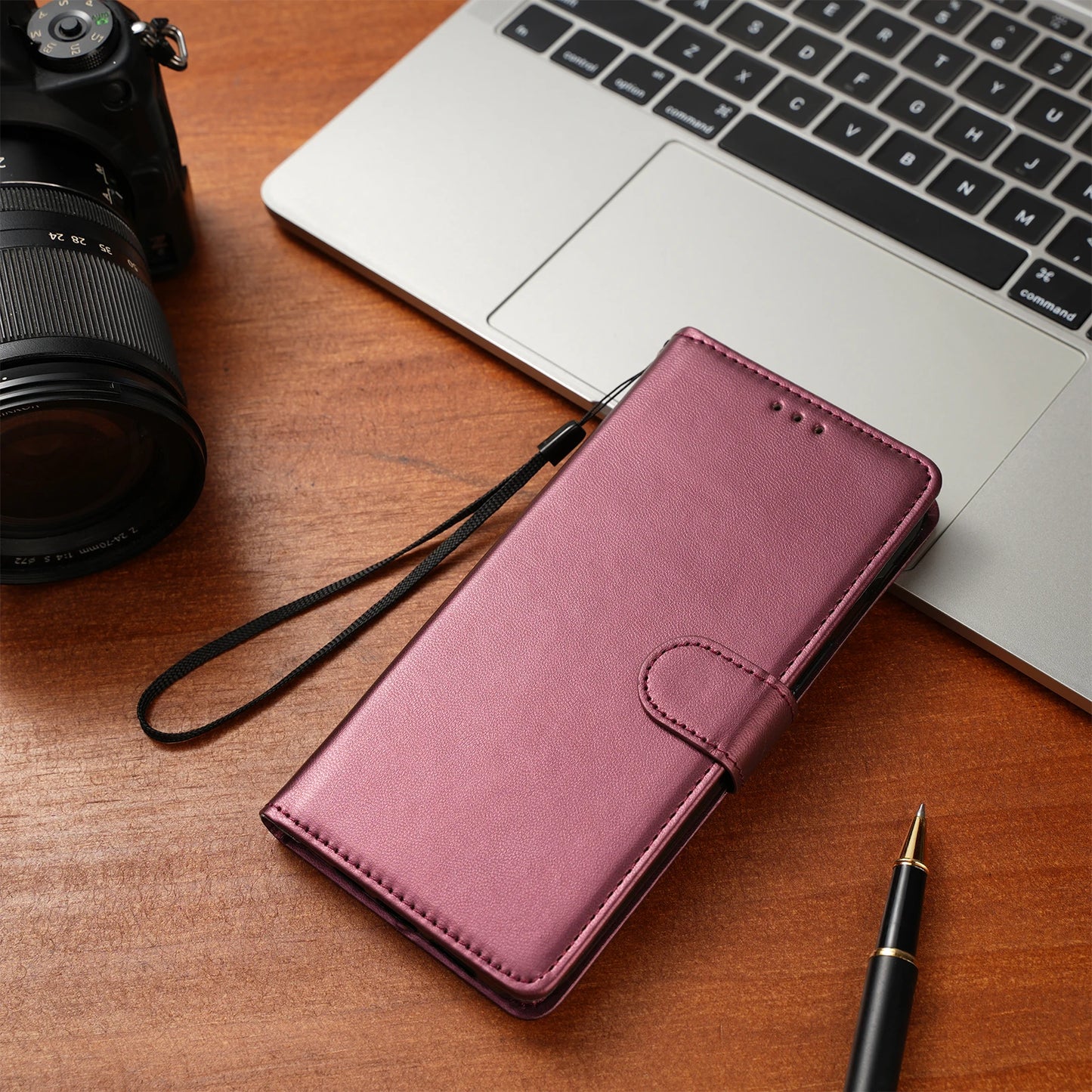 Flip Wallet Leather Case with Card Slots for iPhone Models
