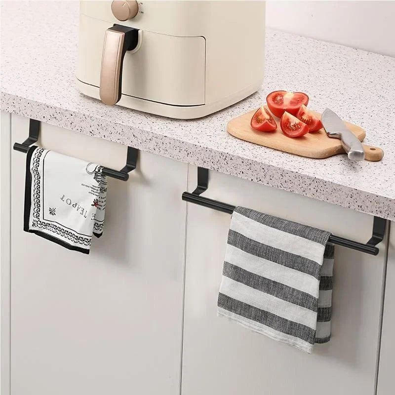 Over-Cabinet Stainless Steel Towel Rack - Punch-Free Design