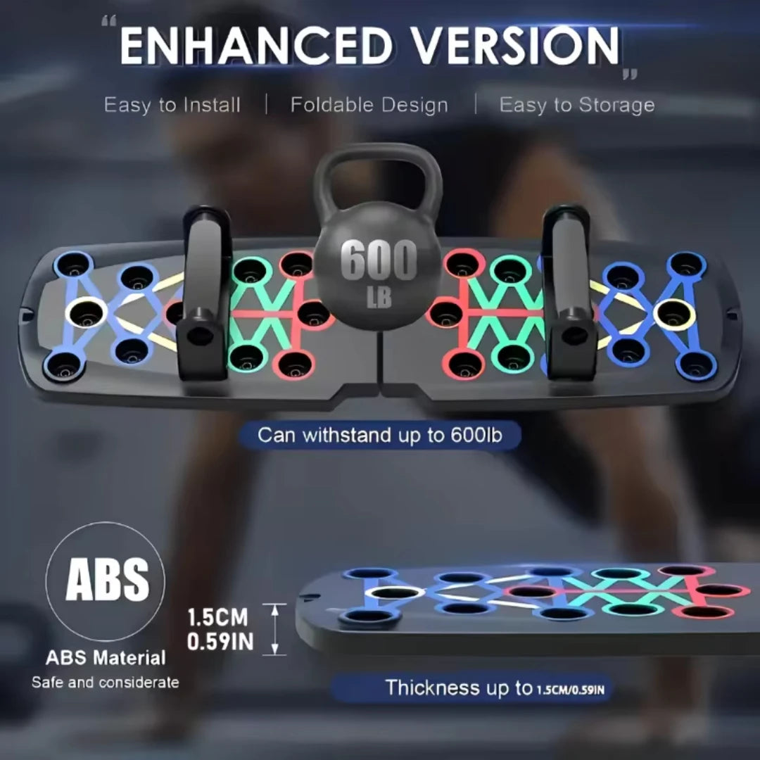 Foldable Push-Up Board Set with Handles for Full-Body Training