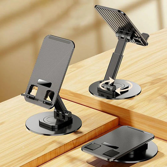 360 Degree Metal Desk Phone Stand - Adjustable Tablet Holder