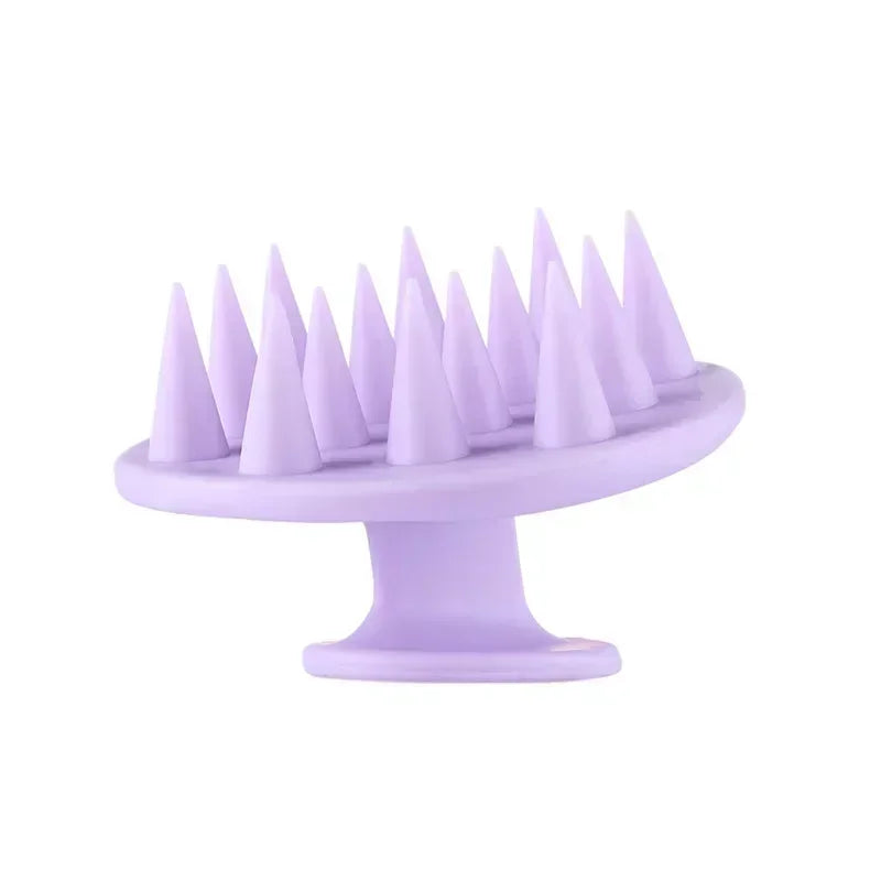 Silicone Shampoo Scalp Massage Brush - Pink Flower