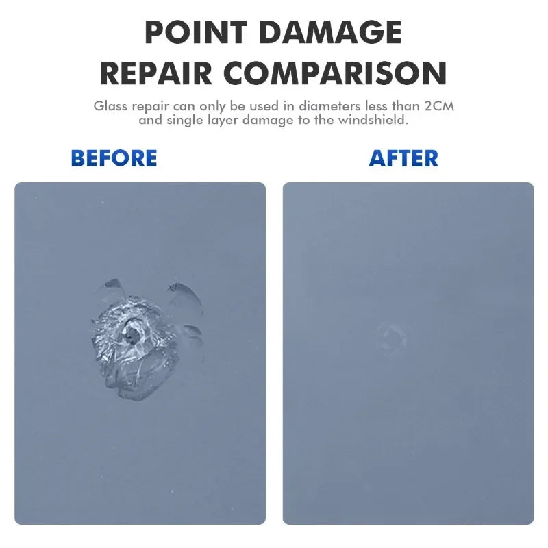 Windshield Crack Repair Kit - DIY Glass Cure Glue