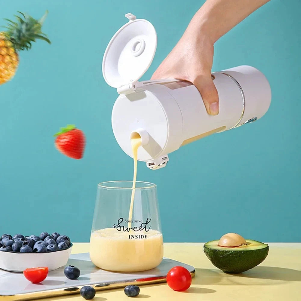Stainless Steel 700ml Electric Blender Bottle with 12 Blades