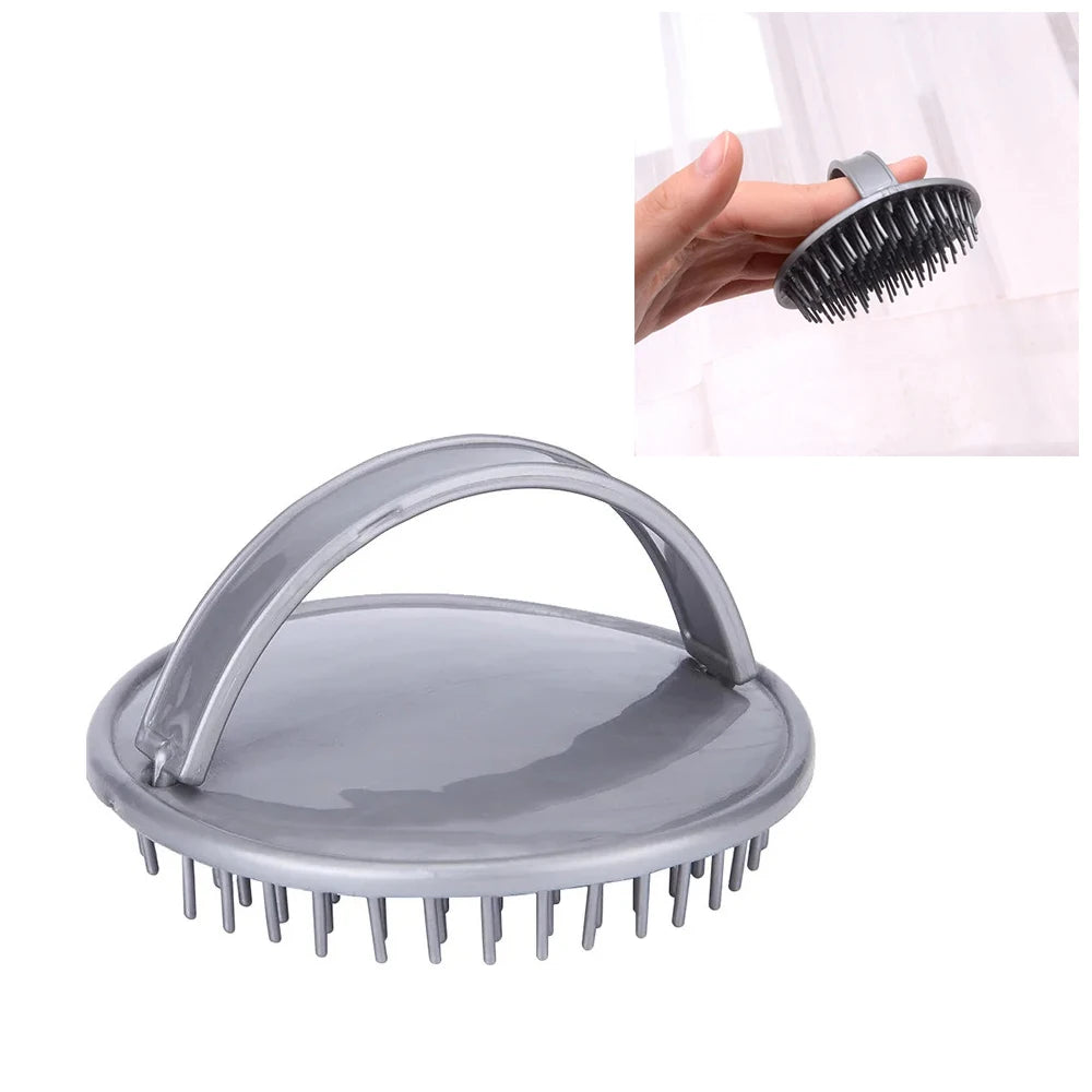 Silicone Shampoo Scalp Massage Brush - Pink Flower