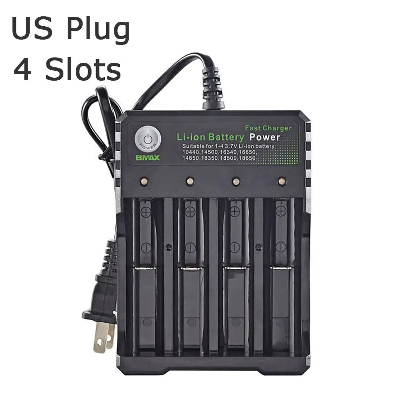 18650 Lithium Battery Charger - 1/2/4 Slot USB Charging Dock