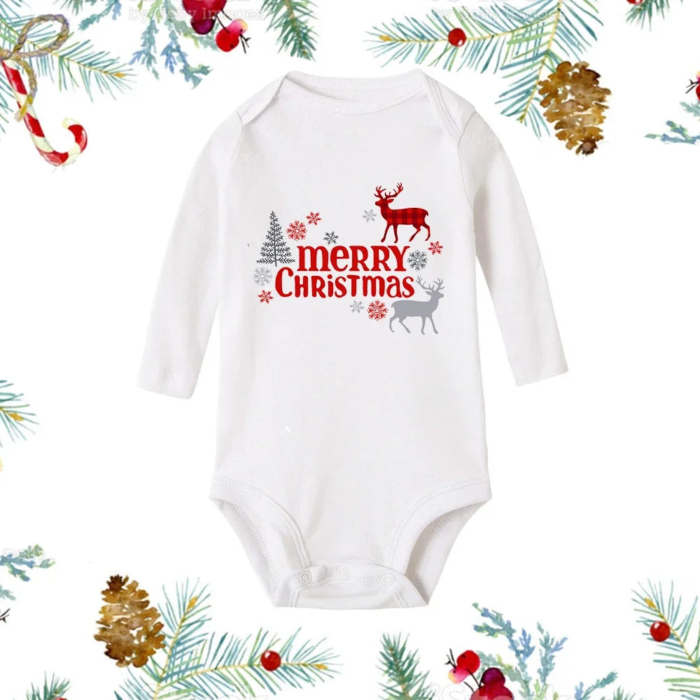 My First Christmas Baby Romper - Snowman Long Sleeve Bodysuit