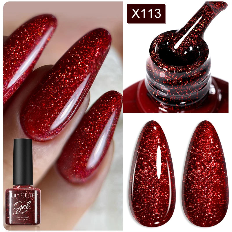 LILYCUTE Reflective Glitter Liner Nail Gel - 5ml