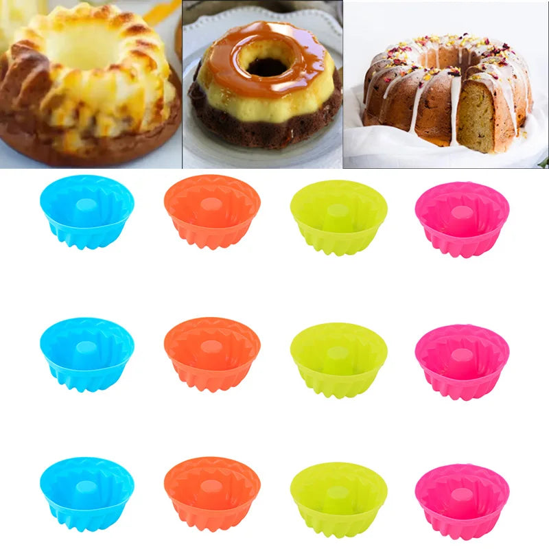 12-Piece Reusable Silicone Cupcake and Muffin Mold Set