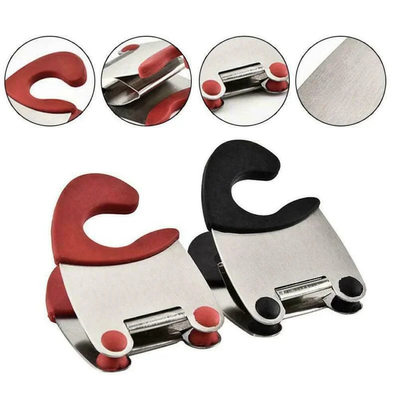 Anti-Scald Silicone Pot Clip and Spoon Holder