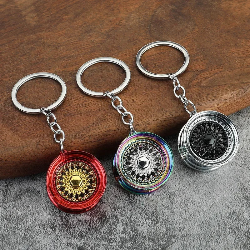 Gear Head Car Keychain with Speedbox Pendant Design