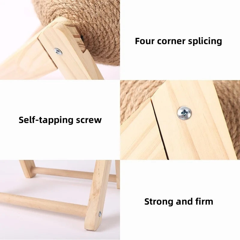 Sisal Rope Cat Scratching Ball Board Toy