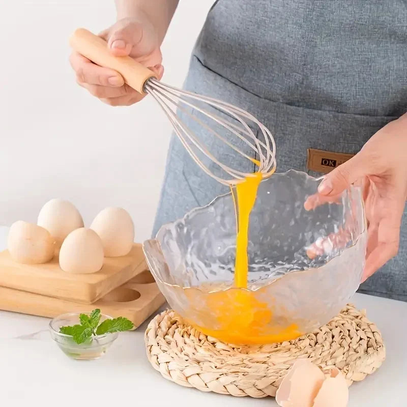 12-Piece Silicone Cooking Utensil Set with Wooden Handles