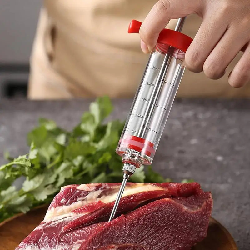 BBQ Meat Marinade Injector Syringe with Stainless Steel Needle