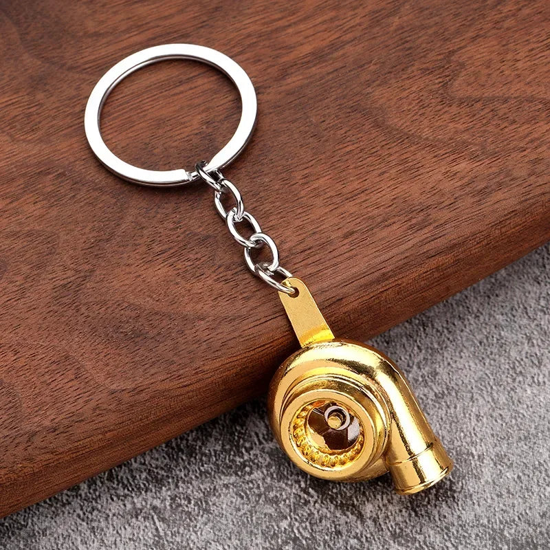 Gear Head Car Keychain with Speedbox Pendant Design