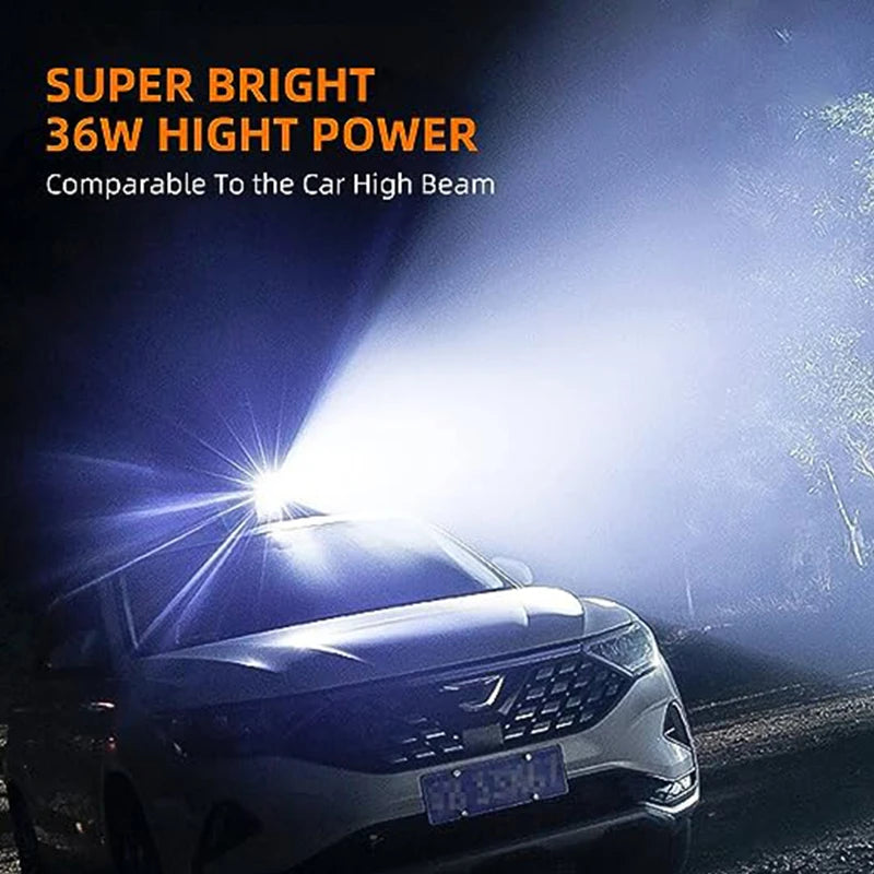 SUPERFIRE 36W Rechargeable LED Flashlight - Waterproof USB-C Torch