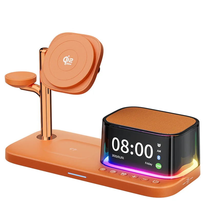 25W Magnetic Wireless Charger Stand - Bluetooth Speaker Dock