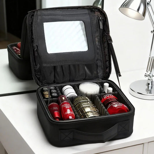 Waterproof Travel Makeup Case - Zipper Cosmetic Organizer Bag