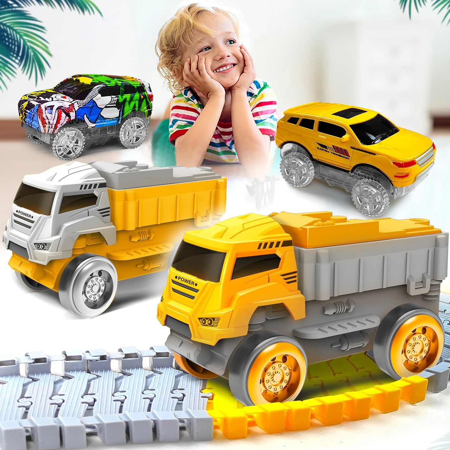 Magic Climbing Track Train Toy - Engineering Car Learning Set