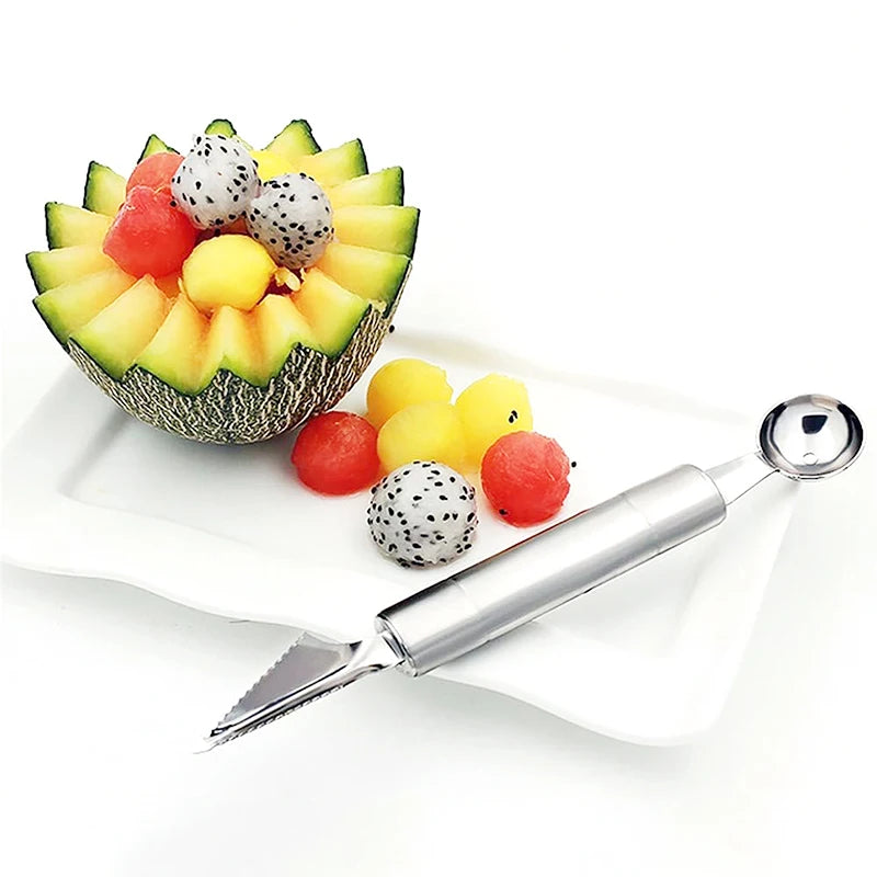 Stainless Steel Double-Headed Melon Baller Scoop
