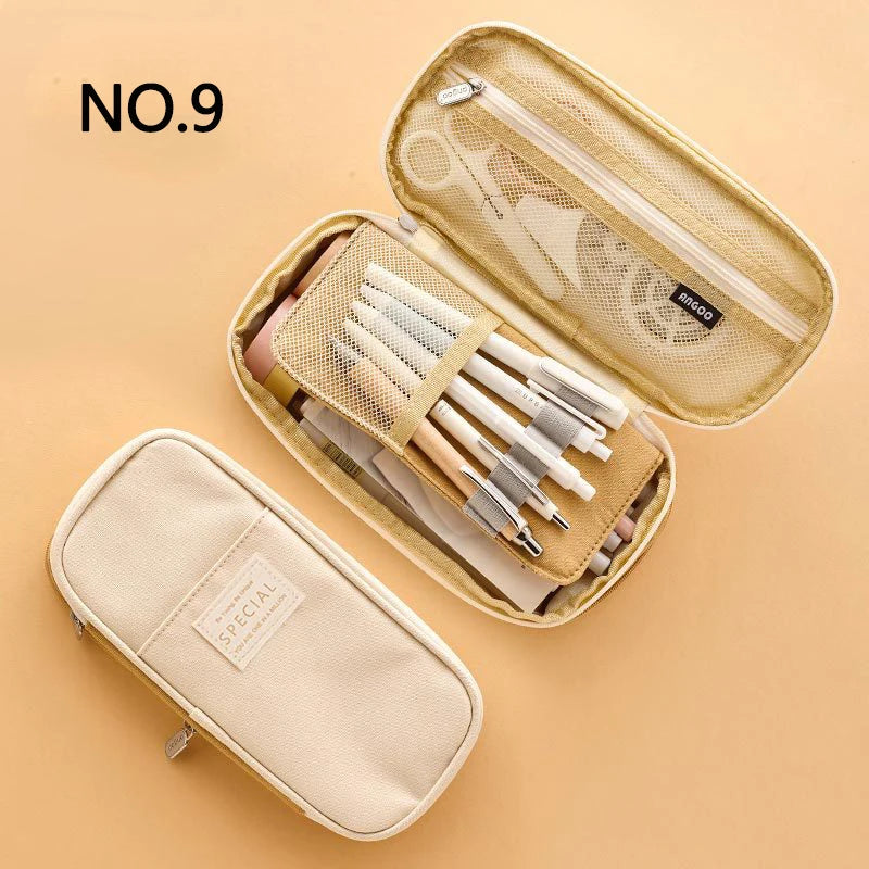 Large Double-Layer Fabric Pencil Case - CPC Safe Material