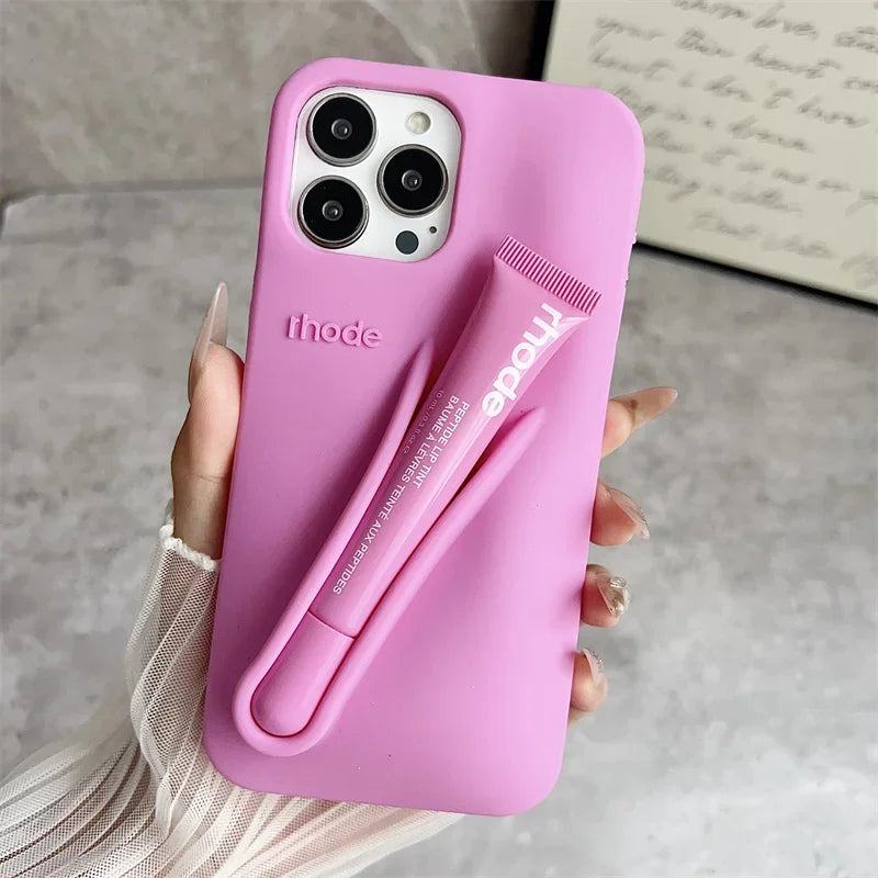 Lemontini Silicone iPhone Case - Makeup Lip Glaze Style Cover