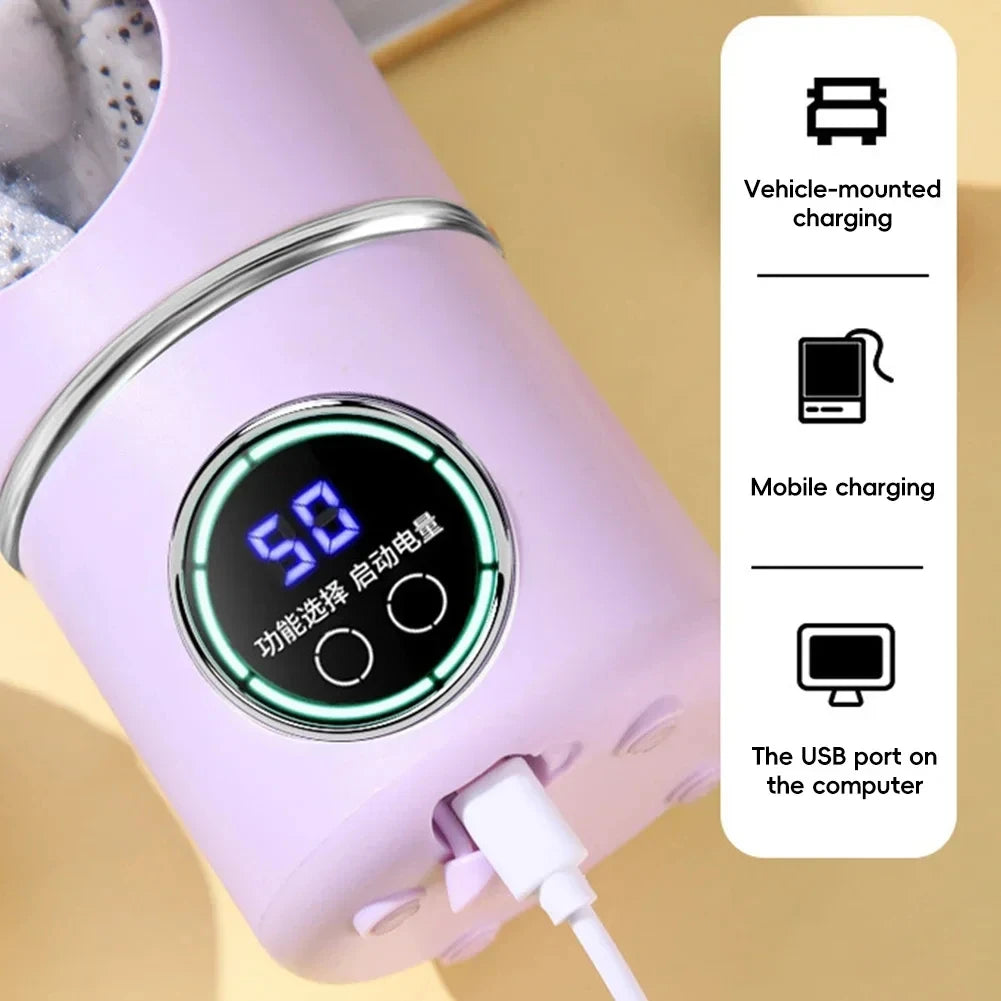 Stainless Steel 700ml Electric Blender Bottle with 12 Blades