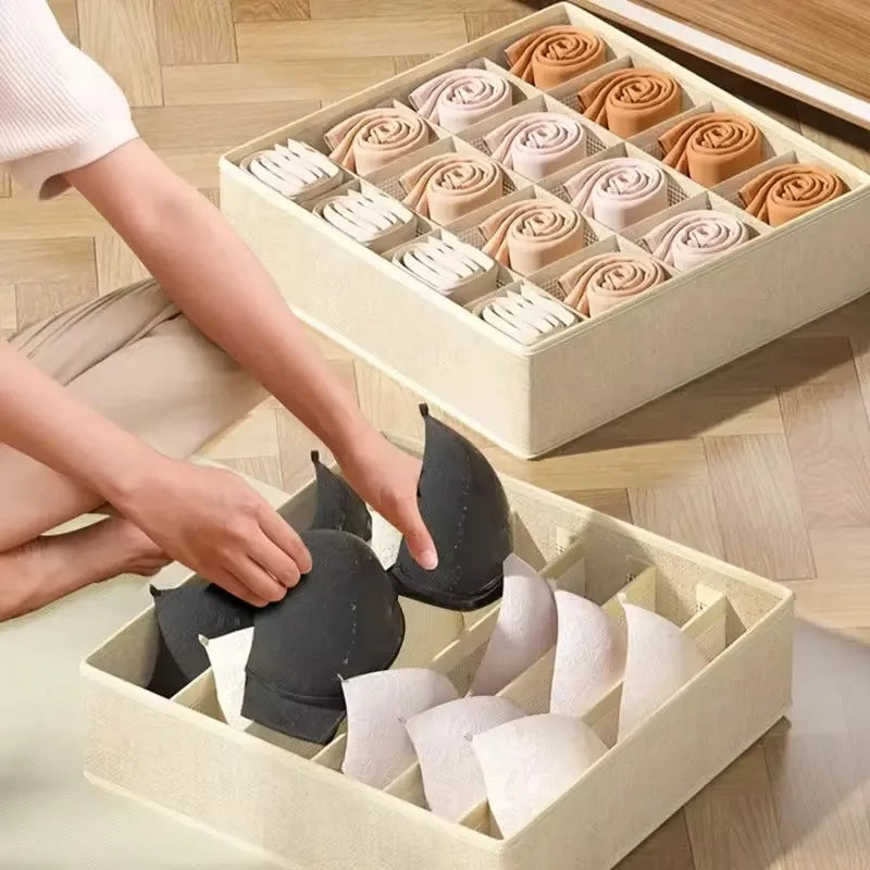 Foldable Underwear, Bra, and Sock Drawer Organizer Box