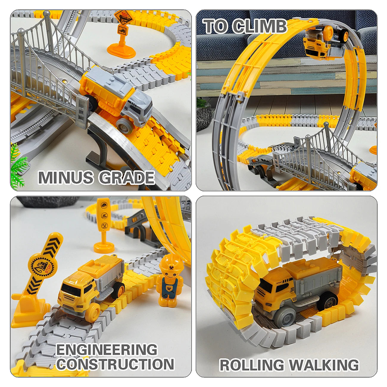 Magic Climbing Track Train Toy - Engineering Car Learning Set