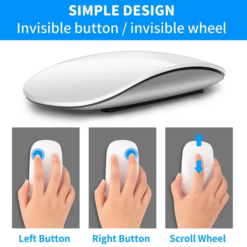 Lenovo Rechargeable Wireless Mouse - Bluetooth 5.0 Silent Laptop Mouse