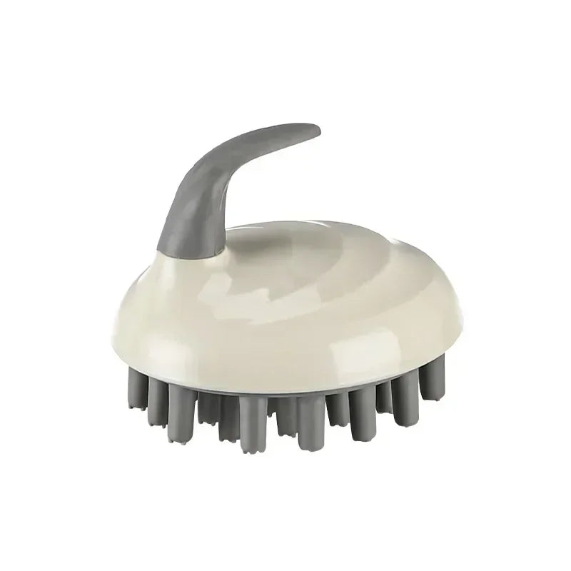 Silicone Shampoo Scalp Massage Brush - Pink Flower