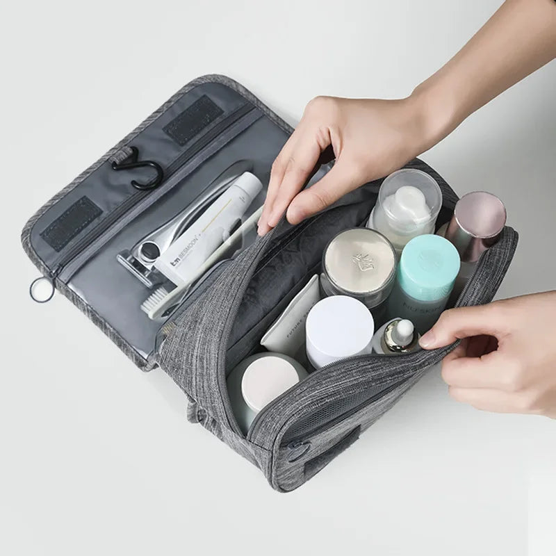 Oxford Fabric Travel Toiletry Bag - Waterproof Hanging Wash Pouch