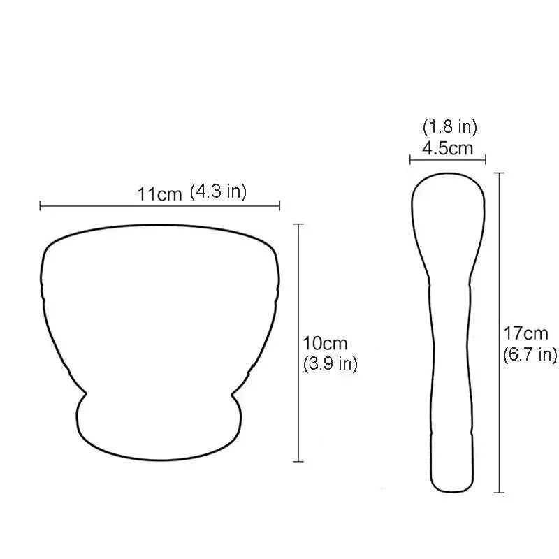 Restaurant-Style Resin Mortar and Pestle Grinding Bowl