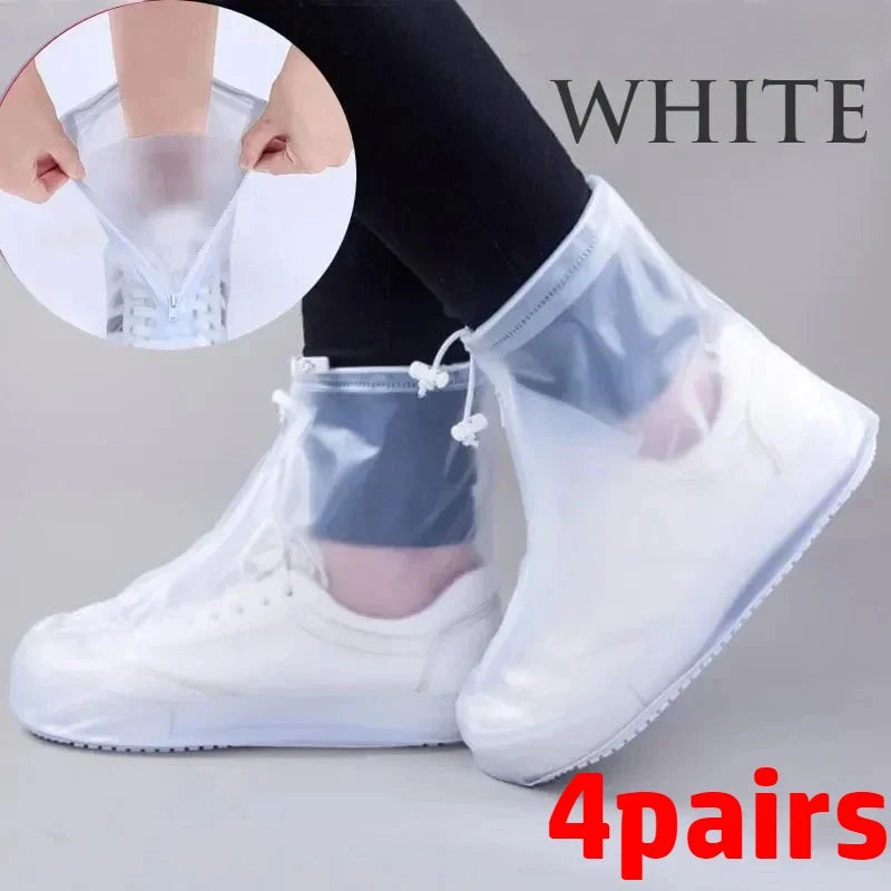 Reusable Waterproof Non-Slip Shoe Covers for Rain and Snow