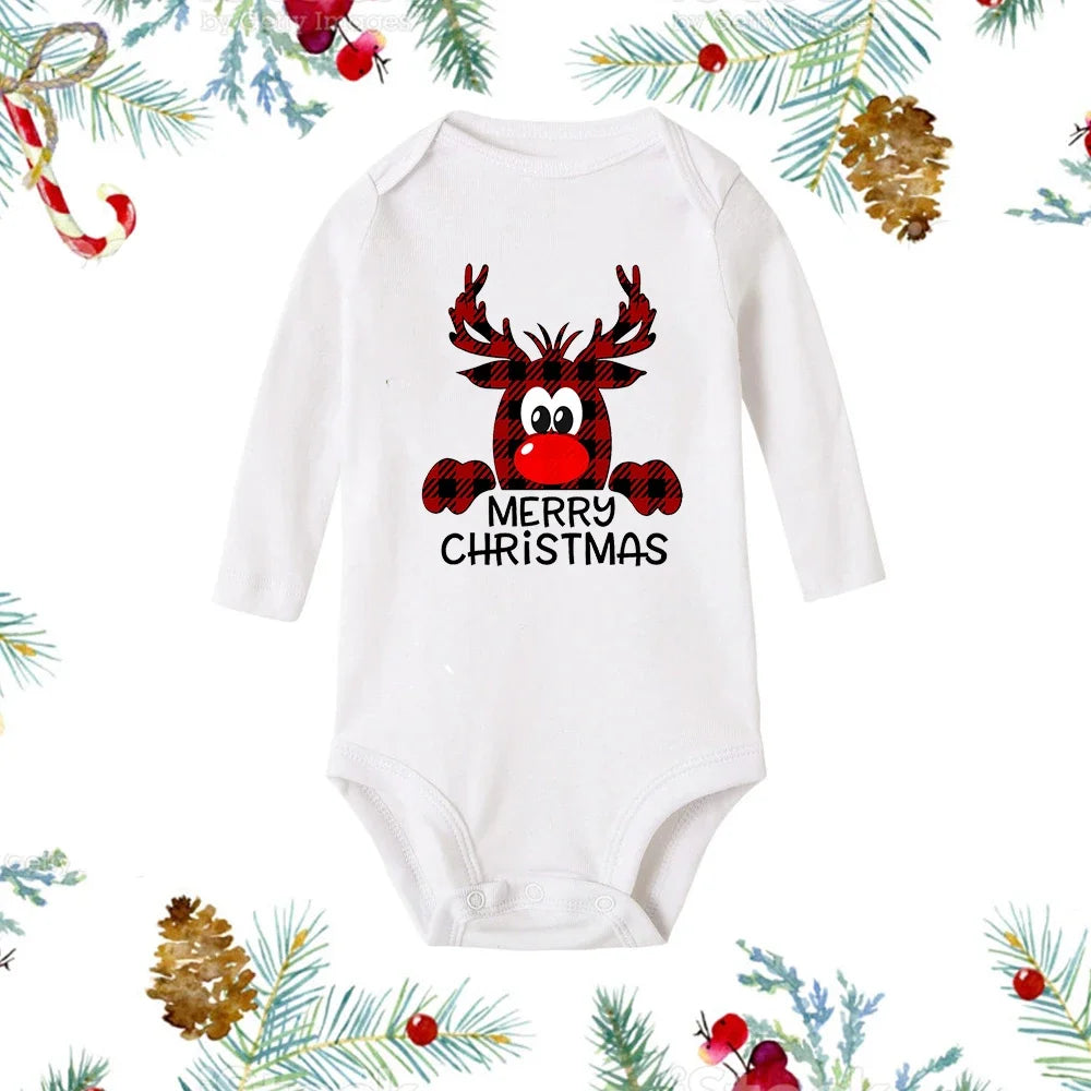 My First Christmas Baby Romper - Snowman Long Sleeve Bodysuit