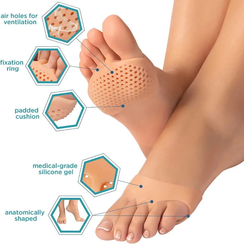 2PCS Silicone Toe Separator Insoles - Gel Bunion Comfort Guard